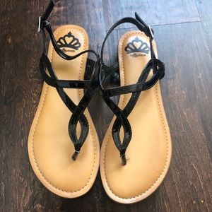 NEVER WORN  black sandals!